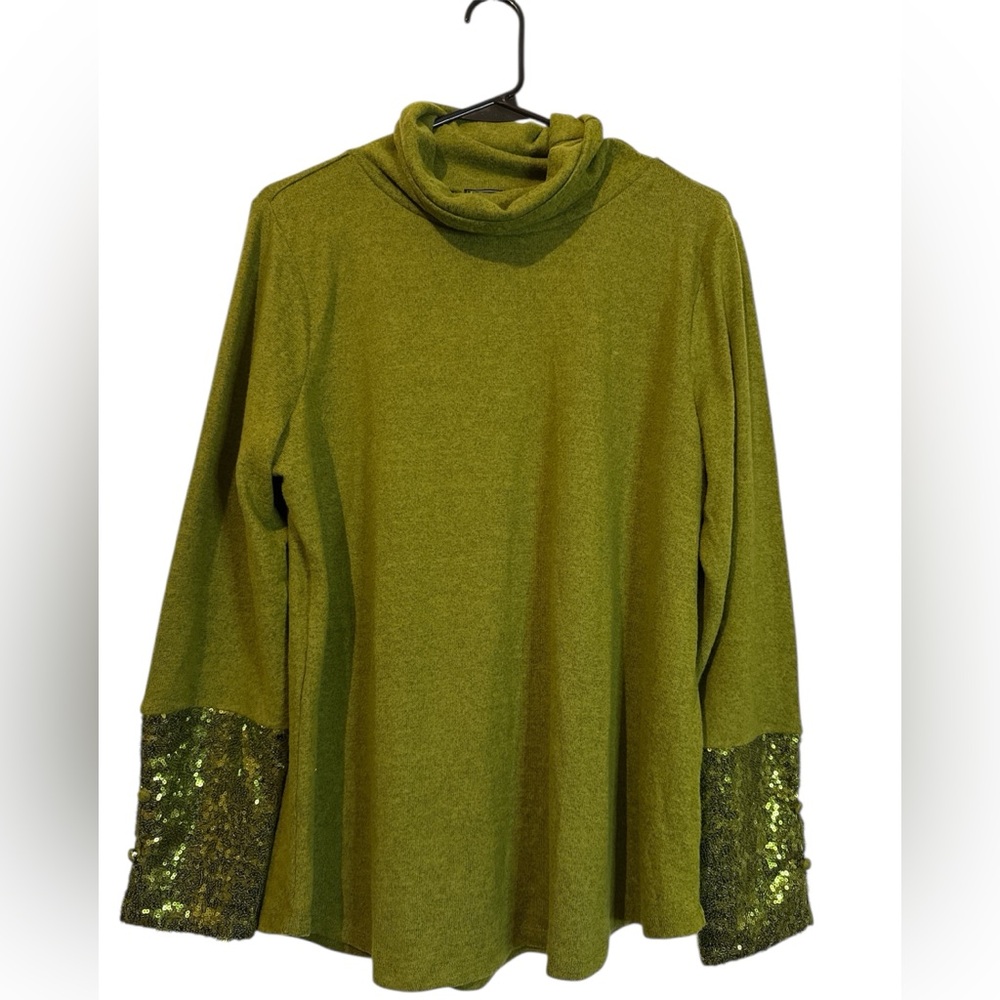 DG2 by Diane Gilman Women's
Sequin Cuff Turtleneck...